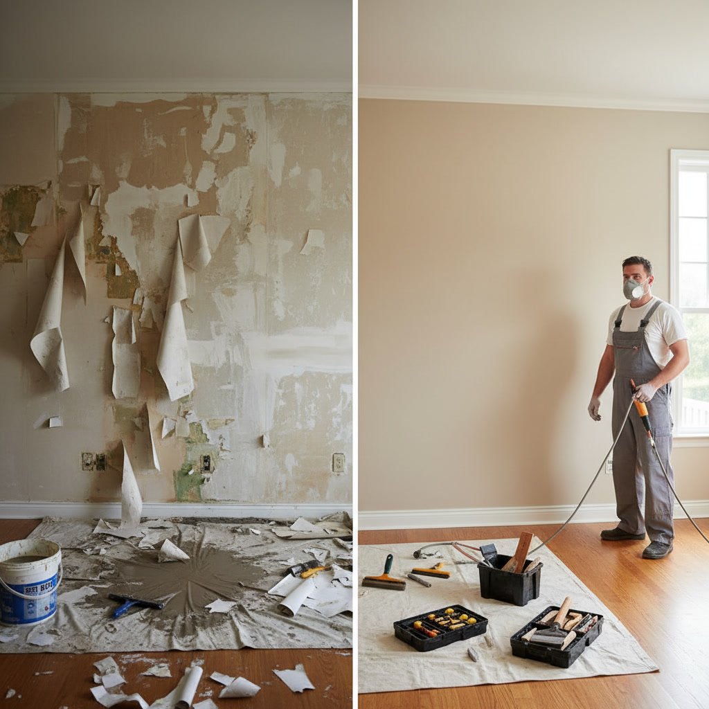 wallpaper removal cost comparison chart for Dutchess County NY homeowners